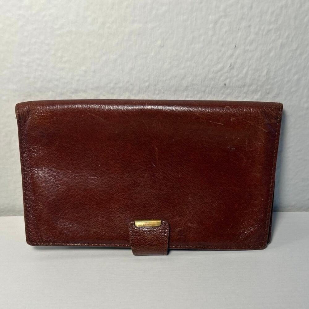 Vintage “Janitzi Piel” Brn leather Wallet Travel Organizer Unisex